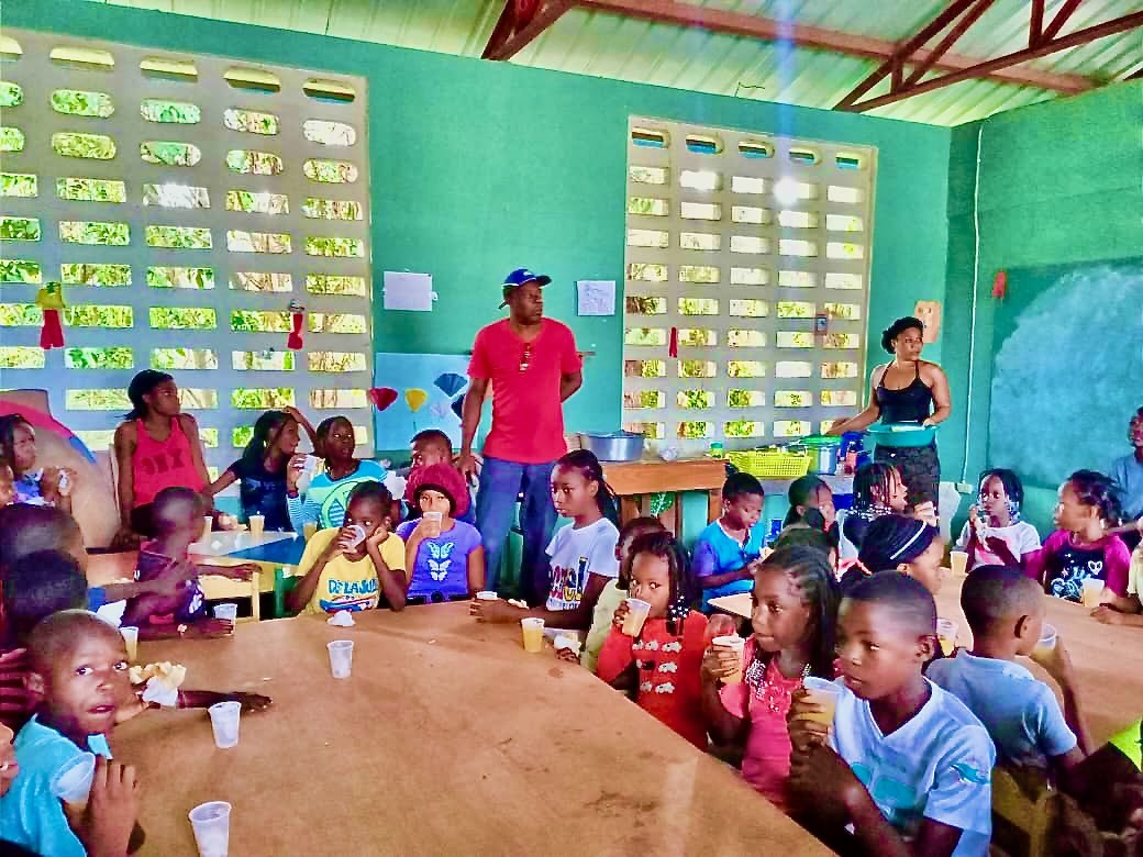 kids during CPI workshop in haiti
