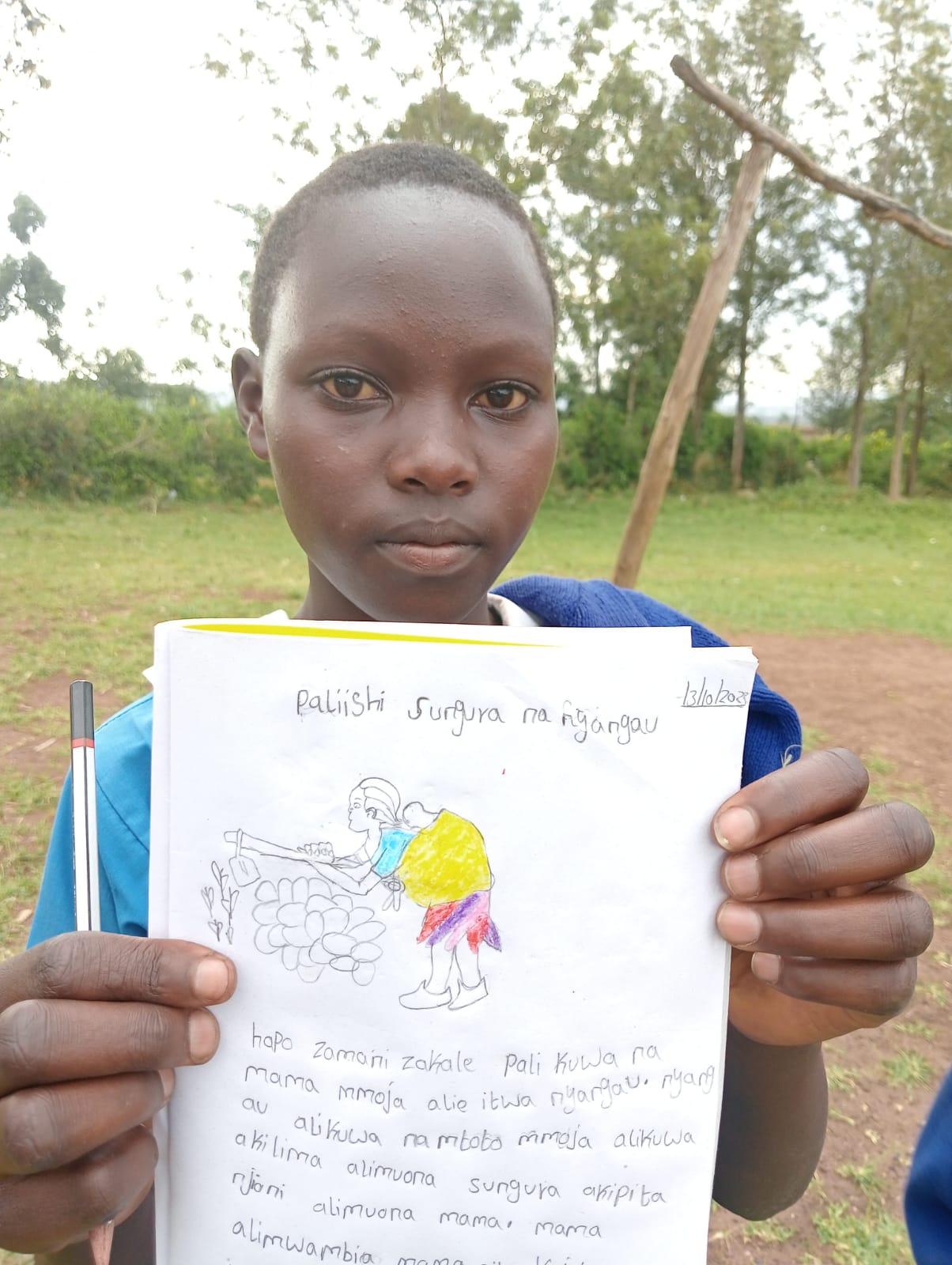 child with drawing storytelling session